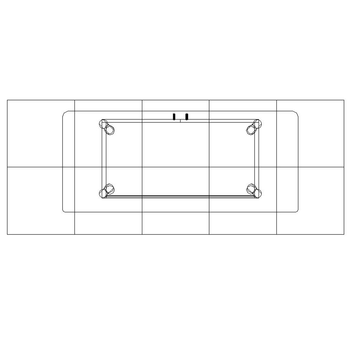 ECO-47C Sustainable Backlit Counter - Plan View